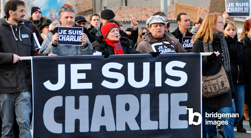 " Je suis Charlie ", slogan de la marche citoyenne, 11 janvier 2015