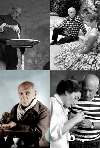 Montaggio di immagini e fotografie della vita di Pablo Picasso