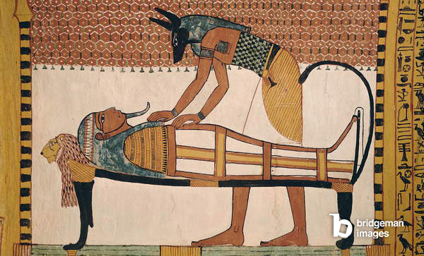 Anubi e la mummia di Sennedjem, dalla tomba di Sennedjem