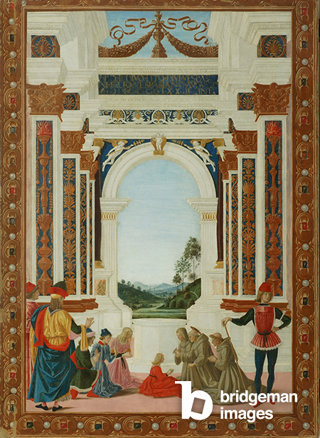 San Bernardino risana la figlia di Giovanni Antonio Petrazio da Rieti, Bernardino di Betto detto Pinturicchio (c.1452-1513) / Galleria Nazionale dell'Umbria / Bridgeman Images