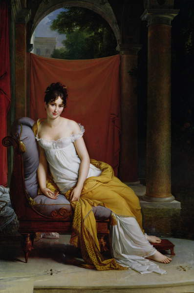 Ritratto di Madame Recamier (1777-1849) (olio su tela) Baron Francois Pascal Simon Gerard, (1770-1837) / Musee de la Ville de Paris, Musee Carnavalet, Paris, France / Bridgeman Images