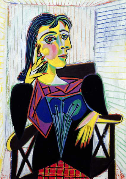 Ritratto di Dora Maar, 1937 (olio su tela), Pablo Picasso, conservato al  Museo Picasso, Parigi, Francia / Bridgeman Images