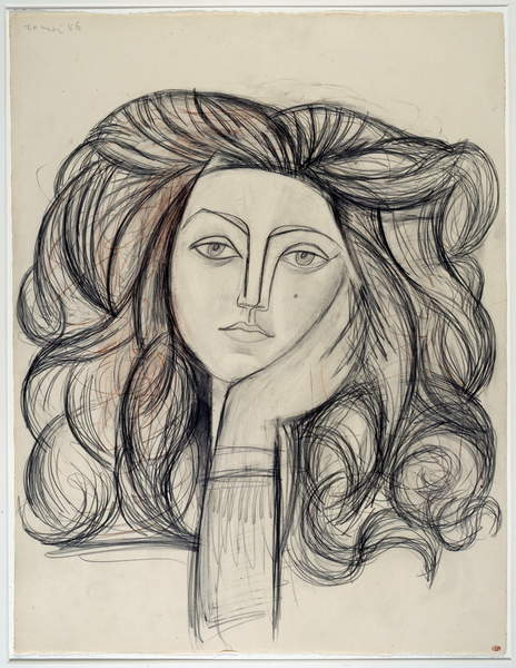 Ritratto di Francoise. Disegno di Pablo Picasso, 1946.  carboncino. conservato a Parigi, Museo Picasso. © Foto Josse / Bridgeman Immagini 4605681