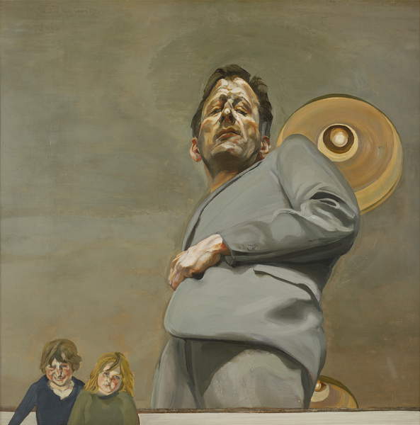 Reflection with Two Children (Self Portrait), 1965 (oil on canvas), Lucian Freud, (1922-2011) / Museo Thyssen-Bornemisza, Madrid, Spain / © The Lucian Freud Archive / Bridgeman Images
