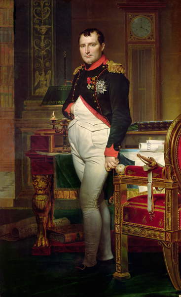 Napoleon Bonaparte in his Study at the Tuileries, 1812 (oil on canvas), Jacques Louis David (1748-1825) / Private Collection / Bridgeman Images