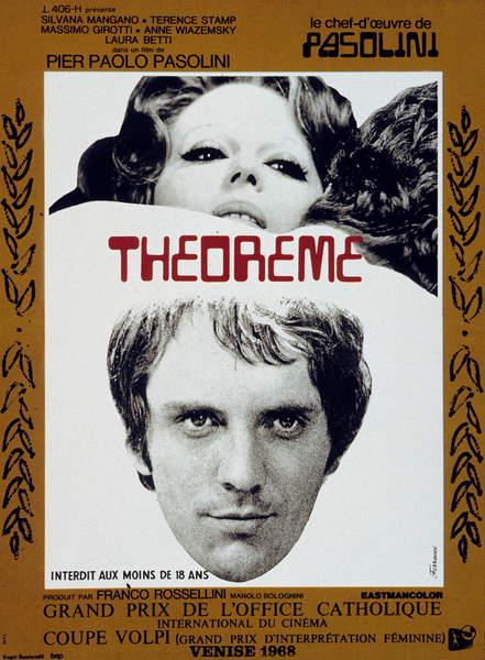 poster del film Teorema di Pier Paolo Pasolini con Silvana Mangano e Terence Stamp 1968 © Bridgeman Images