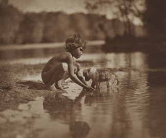 Native child and puppy, 1914 by Frank Hurley (1885-1962) National Gallery of Australia, Canberra/ Kodak (Australasia)