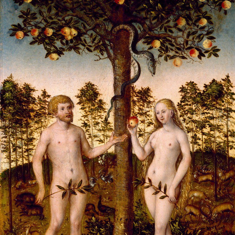 The Fall of Man / Lucas Cranach the Younger / Museum of Fine Arts, Houston / Edith A. and Percy S. Straus Collection / Bridgeman Images 