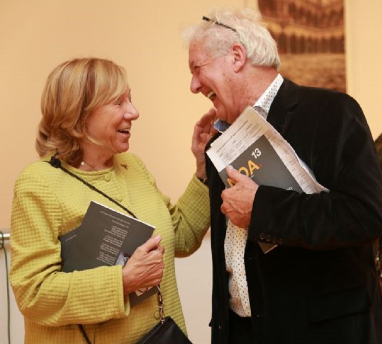 Our chairman, Viscountess Bridgeman and Neil Lawson Baker, chairman of the Chichester Arts Trust, at the Towry, National Open Art prize giving 24 October 2013. Photograph by Laura Hodgson.