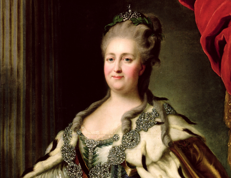 Portrait of Catherine II (1729-96) c.1770, Fedor Stepanovich Rokotov (c.1735-1808) / Hermitage, St. Petersburg, Russia