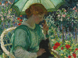 The Green Parasol, 1912 by Emmanuel Phillips Fox(1865-1915) National Gallery of Australia (detail)