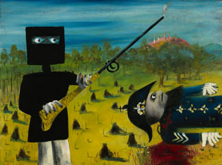 Death of Sergeant Kennedy at Stringybark Creek, 1946 by Sir Sidney Nolan (1917-92) National Gallery of Australia, Canberra