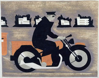 Royal Mail, 1935 (gouache on board) by John Armstrong