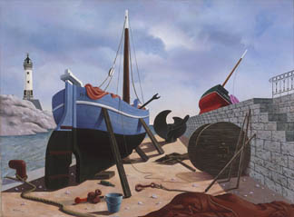 Careening, 1939 (oil on canvas) by Tristram Hillier (1905-83) Art Gallery of New South Wales, Sydney