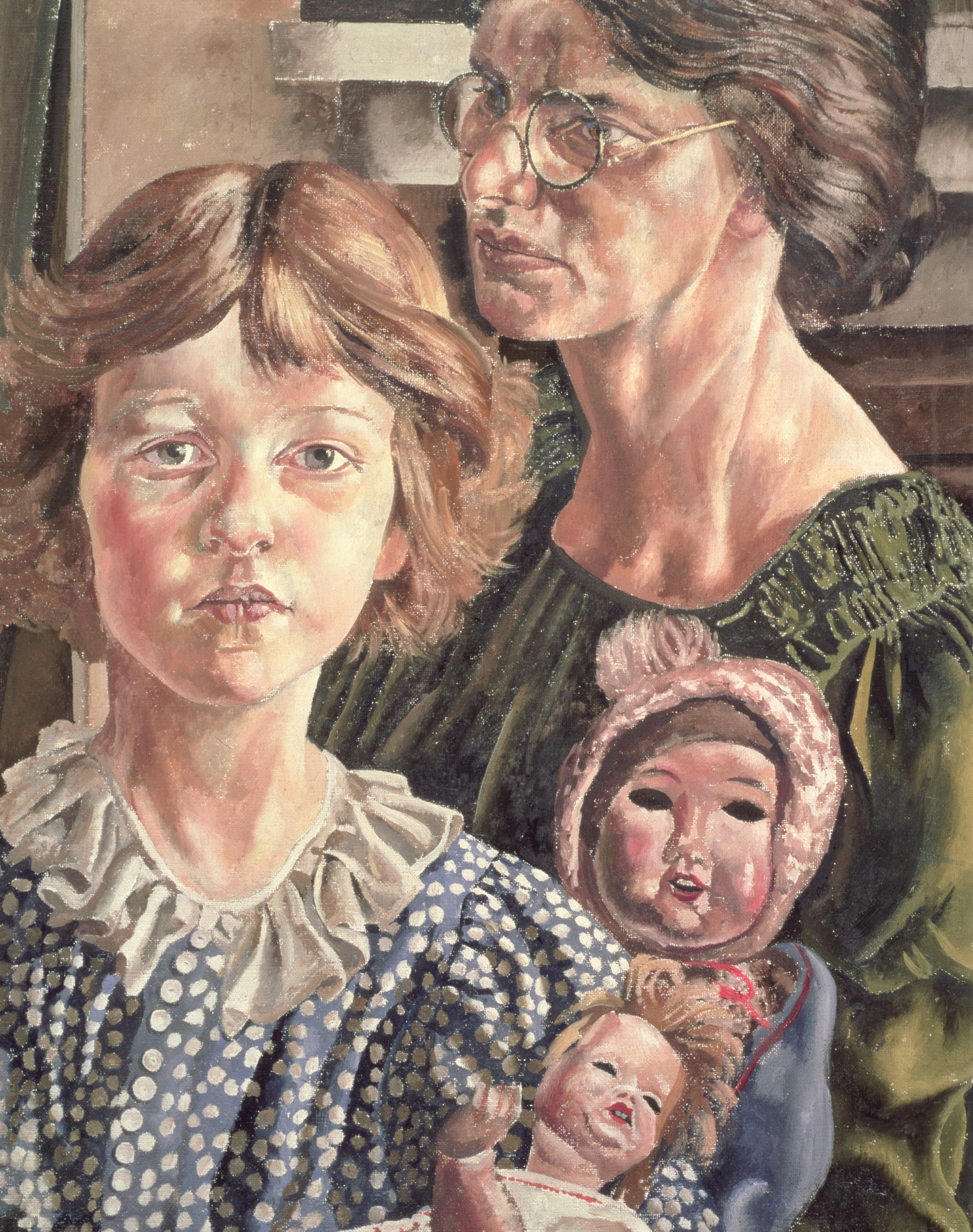 Family Group Hilda, Unity and Dolls, 1937/ Stanley Spencer