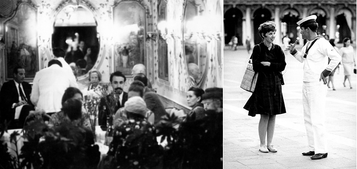 Caffe Quadri, Venice, Italy, 1964 (b/w photo) / © Maria Vittoria Backhaus / Bridgeman Images St. Mark's Square, Venice, Italy, 1964 (b/w photo) / © Maria Vittoria Backhaus / Bridgeman Images