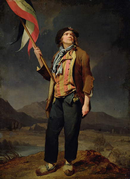 Il cantante Chenard, vestito da Sans-Culotte, 1792 (olio su tela) Louis Leopold Boilly (1761-1845) / Musee de la Ville de Paris, Musee Carnavalet, Paris, France / Bridgeman Images